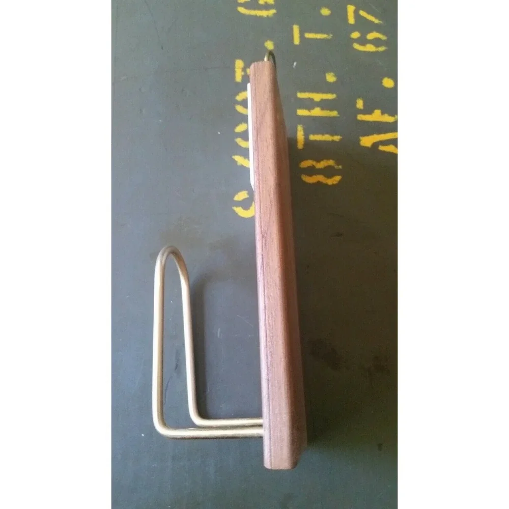 Vintage 1911 Packard Ceramic Wood Brass Wall Hanging Decor Hook USA 7